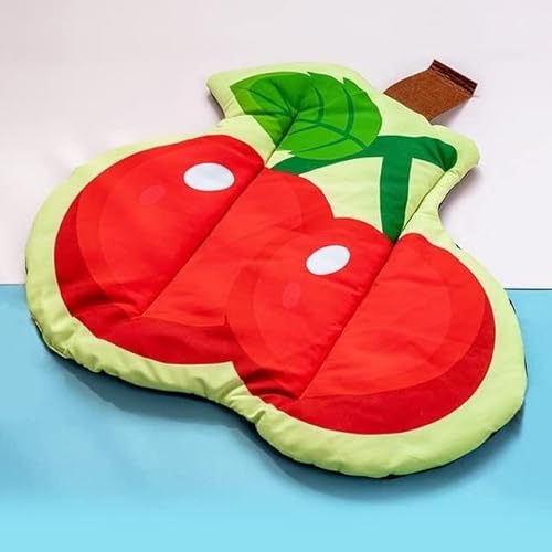 Kühle Matten, große Hundekühlungsmatte, Sommer Pet Cooling Pad Katze Pad Hund Pad Kühl Matte Zwinger Katze Käfig Obst Form Pad Pet Liefert Bunte Baumwolle füllung (Color : Cherry) von CONROS