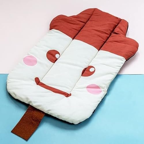 Kühle Matten, große Hundekühlungsmatte, Sommer Pet Cooling Pad Katze Pad Hund Pad Kühl Matte Zwinger Katze Käfig Obst Form Pad Pet Liefert Bunte Baumwolle füllung (Color : Ice Cream) von CONROS