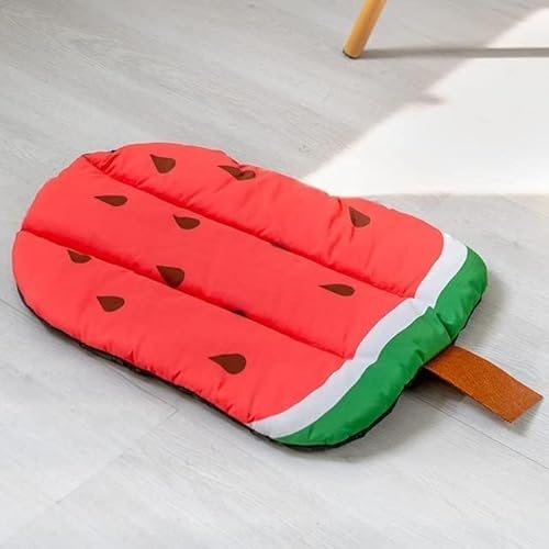 Kühle Matten, große Hundekühlungsmatte, Sommer Pet Cooling Pad Katze Pad Hund Pad Kühl Matte Zwinger Katze Käfig Obst Form Pad Pet Liefert Bunte Baumwolle füllung (Color : Watermelon) von CONROS