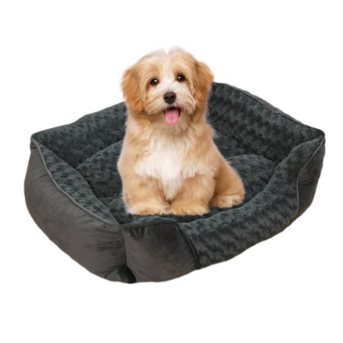 COOBAA Große Hundebetten, weiche Haustierbetten, waschbar, orthopädische Hundebetten, Haustier-Sofabett mit Kopf- und Nackenstützbett, abnehmbares Hundekissen, weiches Hundesofa, Haustier-Couch mit von COOBAA