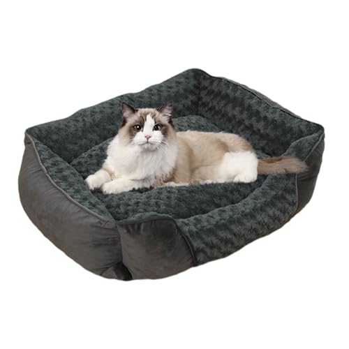 COOBAA Große Hundebetten, weiche Haustierbetten, waschbar, orthopädische Hundebetten, Haustier-Sofabett mit Kopf- und Nackenstützbett, abnehmbares Hundekissen, weiches Hundesofa, Haustier-Couch mit von COOBAA