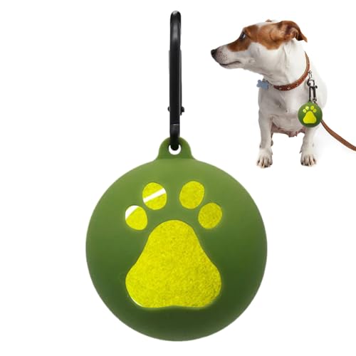 COOBAA Hundeballhalter für Gürtel, Silikon-Tennisballhalter, Handhundebefestigung, tragbares Haustierspielzeug für Hund, Welpen, Outdoor von COOBAA