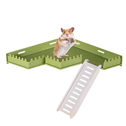 COOBAA Käfig Spielplatz Hamster, Kletterleiter Käfig Spielplatz für Hamster – Tierspielzeug für körperliche und geistige Gesundheit für Rennmäuse, Hamster, Streifenhörnchen, Igel, Eichhörnchen von COOBAA