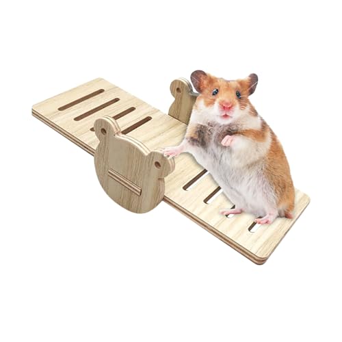 COOBAA Rennmaushaus, Hamsterhaus aus für kleines Haustier, Hänge Holzschaukel, Nisthaus, Kleintier für Hamster, Rennmaus, Meermäuse von COOBAA