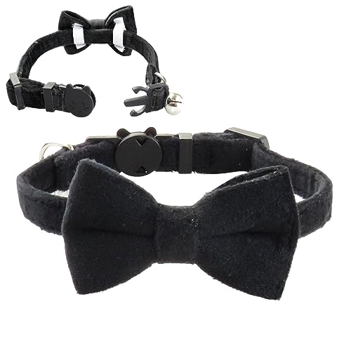 Hundehalsband mit Fliege für Hunde, verstellbares Katzen- und Hundehalsband mit abnehmbarer Glocke, Hundebekleidung, Zubehör, schöne Halsbänder für Zuhause, Hochzeit, Spazierengehen, Reisen, von COOBAA