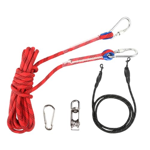 Outdoor Camping Hund, Leichter Hund Tether, Wandern Hund Draht, Multifunktionaler Hund, Camping Haustier Kabel, Bequemer Hund mit Karabiner, Hund Läufer Seil, Hundeleine für Outdoor von COOBAA