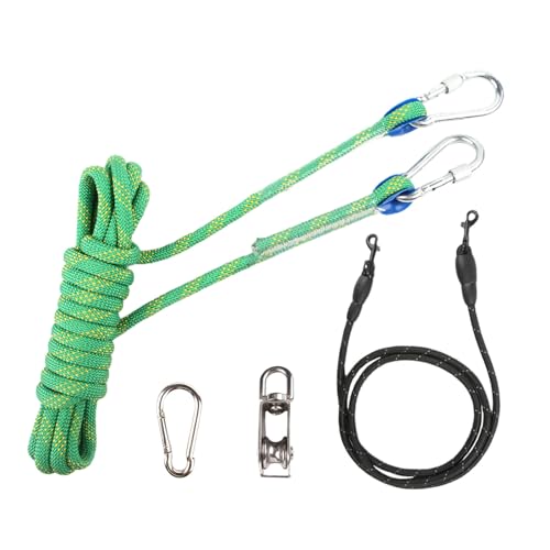 Outdoor Camping Hund, Leichter Hund Tether, Wandern Hund Draht, Multifunktionaler Hund, Camping Haustier Kabel, Bequemer Hund mit Karabiner, Hund Läufer Seil, Hundeleine für Outdoor von COOBAA