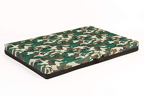 COOL PET Hochwertige VISCO Hundebett 120 * 80cm hat echt 10cm hohe Memory Foam-Viscoschaum, Bezug aus Oxford 600D Textilie mit PVC-Anstrich, Größe 4XL, Farbe Camouflage von COOL PET