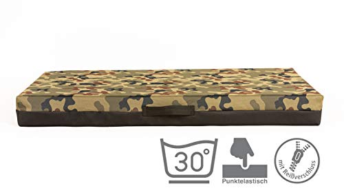 COOL PET Hochwertige VISCO Hundebett 120 * 80cm hat echt 10cm hohe Memory Foam-Viscoschaum, Bezug aus Oxford 600D Textilie mit PVC-Anstrich, Größe 4XL,Camouflage von COOL PET