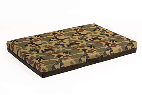 COOL PET Hundematratzen,100 * 67cm, 10cm Dicke Orthopädische Kaltschaumplatte (Memory Foam), Oxford 600D Textilie mit PVC-Anstrich, Größe 3XL, Farbe Camouflage 1 von COOL PET