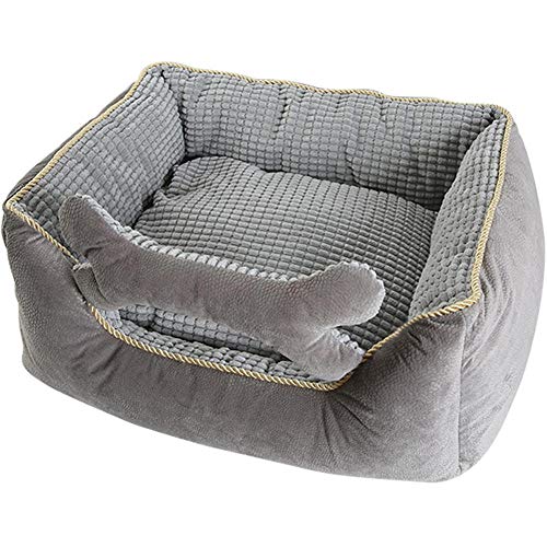 COOLLL Hundebetten Flauschig, Hundebett Mit Angenehmen Plüschinnenteil Und Strapzierfähigen Nylonaußenteil - Hundesofa mit Wendekissen, Wasserdicht 100x75x17cm von COOLLL