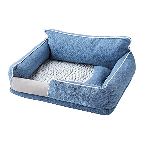 Haustierkissen für Hunde, waschbare und wasserdichte Matratze Hundebett mit abnehmbarem Bezug, Haustierbett & Sofa, extra Plüsch Hundekissen & Couch, maschinenwaschbar (79 x 60 x 26 cm) von COOLLL