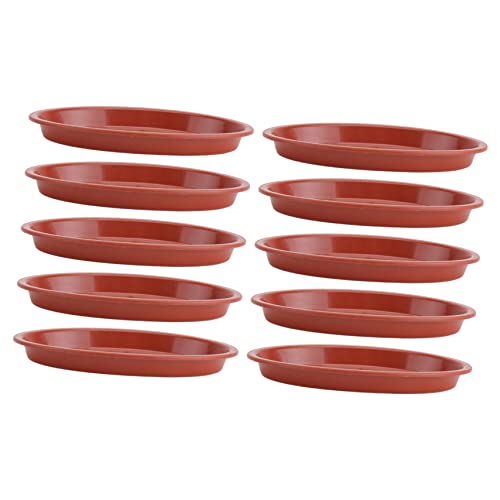 COOPHYA 10 Pcs Oval Geformte Blütenknopfschale Blumeneifen Bonsai Wasserschalen Halter Rot von COOPHYA