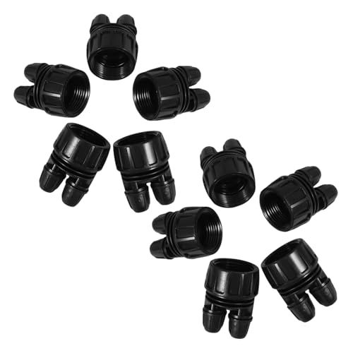 COOPHYA 10st Gartenbewässerungsanschluss Blütengießadapter Square Extensor Rohrschlauch Automatischer Adapter Glühbirnenfassung Wasserhahn Adapter Hochbett Wasserleitungsschlauch Black Abs von COOPHYA