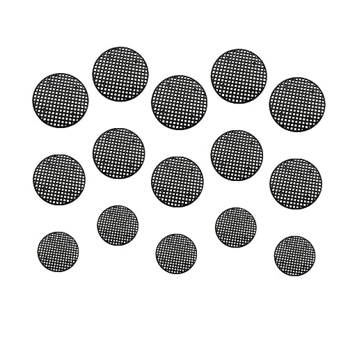 COOPHYA 150 Stück Mesh - Pads für Blumentopflöcher pflanzenzubehör Pflanzenbewässerungskugeln Pflanzentöpfe groß Loch - Mesh - Pads Lochpads für Blumentöpfe runde - Gitterpolster Black von COOPHYA