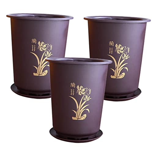 COOPHYA 3 Sätze Orchideentopf dekorativer Pflanzer Pflanzgefäße Mini-Pflanztöpfe Kinderzimmer Töpfe Gartendekor Orchid Pot genschenkideen Orchideentöpfe Töpfe für Zimmerpflanzen Plastik von COOPHYA