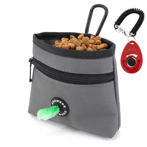 COOWONE Leckerli-Tasche für Hunde mit Klicker für Haustier-Training, abnehmbare Leckerli-Tasche für Hunde und Welpen, 900D-Oxford-Tuch, Magnetverschluss, für kleine Hunde, für Reisen oder den von COOWONE