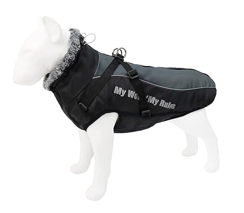 CORGIOLOGY | HT-683 | Hundemantel für alle Hunde, Fashion, Hunde Wintermantel, Hundejacke für alle Hunde geeignet, 5 Farben verfügbar (4XL, GRAU) von CORGIOLOGY