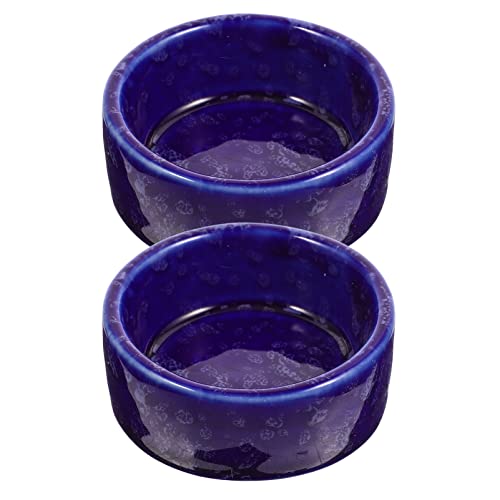 2St Hamsterschale aus Keramik Haustier Häschen-Feeder Kleiner Hühnchen-Speiseteller Vogel Schalen Futternapf pet Bowl keramikschüsseln Rattenfutter Chinchilla-Schüssel aus Keramik CORHAD von CORHAD