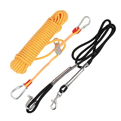 CORHAD 1 Satz Campingkabel Für Hunde Hundeläufer Kabel Hochleistungs-hundekette Camping-hundekette Hundetrainingsleine Hundecamping Outdoor-hundekette Hundezubehör Yellow Rostfreier Stahl von CORHAD