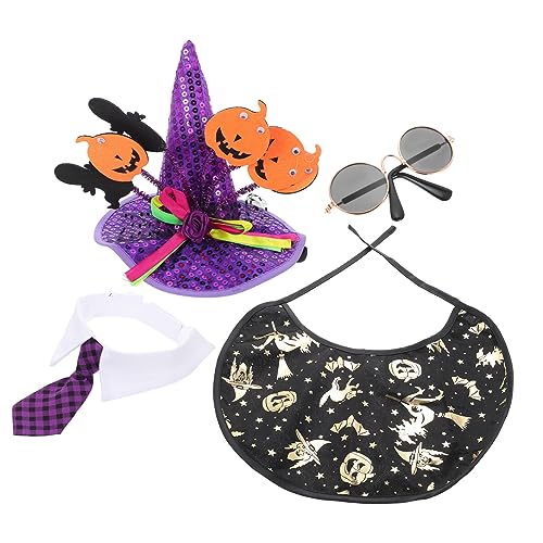 CORHAD 1 Satz Haustier Hut tiermütze hundefressnäpfe hundesnack Tierkleidung Tierhut Katze-Halloween Katzen-Parodie-Kopfschmuck lustiger Hundehut aus Glas Katze Halloween-Dekore Stoff von CORHAD