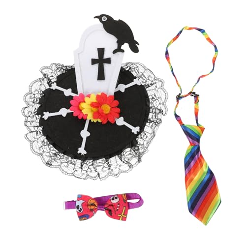 CORHAD 1 Satz Haustierhalsfliege Dekoratives Hundehalsband Halloween-Haustier-Kopfschmuck Halloween-katzenhalsband Halloween-haustierkostüm Halloween-Haustier-Outfit Hund Katze Hut Plüsch von CORHAD