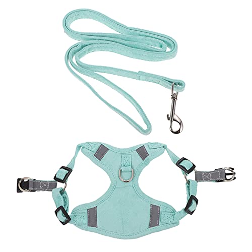 CORHAD 1 Satz Katzenleine cat Leash cat Harnesses kleines hundegeschirr Trainingsleine für Hunde Leine für Katzengeschirr Brustgurt für Haustiere reflektierender Stoff Light Green von CORHAD