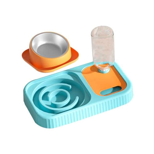 CORHAD 1 Satz Katzennapf pet Water Bowl katzenschüssel Doppelnapf-Futterspender für Katzen Futternapf für Katzen Doppelfutterautomat für Haustiere Wasserfutterspender für Katzen Blue von CORHAD