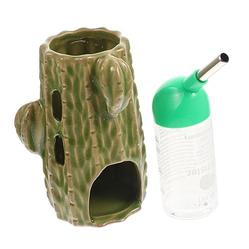 CORHAD 1 Satz Wasserflasche Für Hamster Automatische Tränke Für Haustiere Wasserflasche Für Kaninchen Wasserspender Für Kaninchen Vertikale Chinchilla-Flasche Hamsterwasser Keramik Green von CORHAD