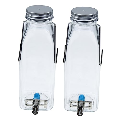 CORHAD Wasserflaschen-Set für Hasen 350 ml Wasserspender für Haustiere aus Glas auslaufsicher stabil leicht nachzufüllen für Kaninchen und Hamster von CORHAD