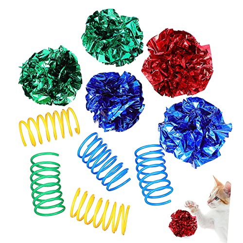 CORHAD Katzenspielzeug Für Katzen 1 Set Katzenspielzeug Knisterbälle Kätzchenspielzeug Katzenspielzeug Knisterball Katzenfedern Spielzeug Katzenknisterspielzeug Katzenfederspielzeug Spirale Kätzchen von CORHAD