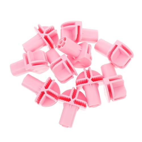 CORHAD 10 Pcs Kunststoffkatze Käfig Caster Accessoires Vogelkäfigradanschlüsse Kleine Rollradadapter Schwenze Caster Sockel Ärmel Rosa von CORHAD