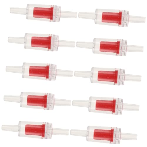 CORHAD 10-teiliges Aquarium-rückschlagventil-Set Rückschlagventile 4 5 Mm Rot Edelstahl Glasmaterial Installation Luftpumpenzubehör Für Aquarien von CORHAD