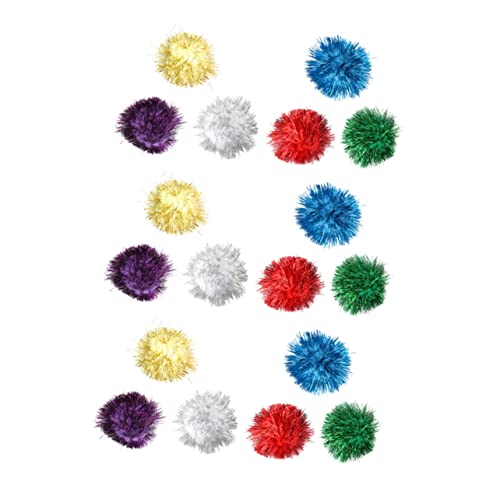 CORHAD 18 STK Katzenspielzeug Glitter Ball Katze Lametta Pompons Kratzspielzeug Für Katzen Crinkle-katzenspielzeug Interaktives Katzenspielzeug Pom Poms Flauschige Kugeln Kaschmir von CORHAD