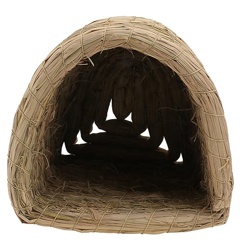 CORHAD 1Stk Hamster-Gras-Nest-Tunnel Hasen- Kaninchennest Grasversteck-Meerschweinchen Hamsternest Hamsterrohr Hamster Tunnel nagerhaus Spielzeug Haustiernest aus Stroh Kaninchenhaus von CORHAD