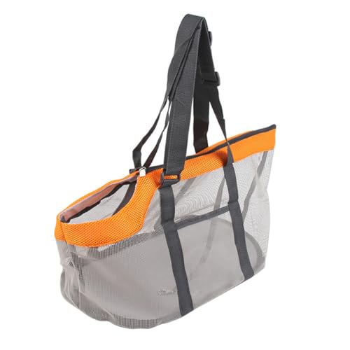 CORHAD 1Stk Haustier Handtasche Einkaufstasche groß Haustierkäfige für Kleintiere Reisehandtasche hundetüten kotbeutel hundekotbeutel Katzentransporter großer Welpenträger Netz Orange von CORHAD