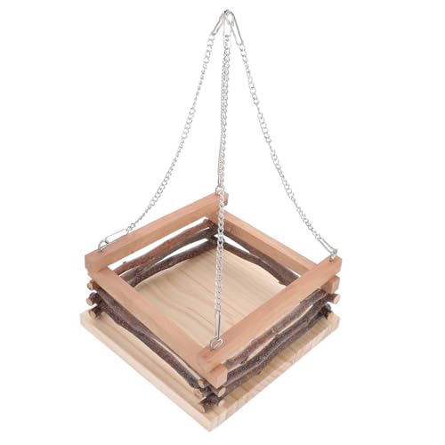 CORHAD 1Stk die Schaukel hamsterbett Hamster Spielzeug Chinchilla Swing Hasenspielzeug Kleintierhängematten Hamster-Beißspielzeug aus Holz Hängendes Schaukelspielzeug hölzern Brown von CORHAD