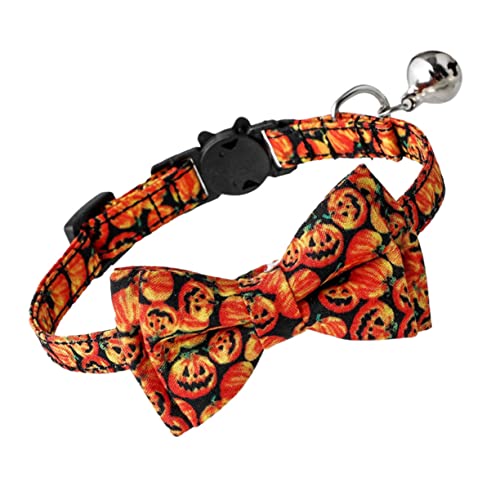 CORHAD 1stk Halloween-Kragen Halloween-kätzchen Halloween-welpe Hundehalsbänder Kätzchen-Kragen Kettenhalskette Für Jungen Leckschutzkragen Hundehalsband Baumwolle Polyester Orange von CORHAD