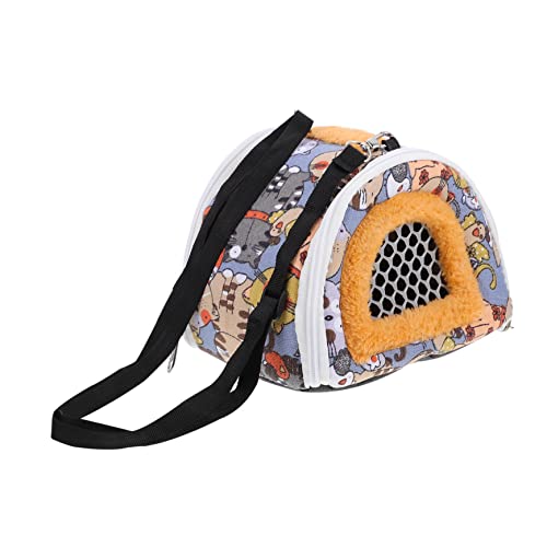 CORHAD Tragbare Hamster-Tragetasche Mit Tiermuster Rucksack Bequem Für Ratten Kleintiere Outdoor-Tasche Für Heimtierbedarf von CORHAD