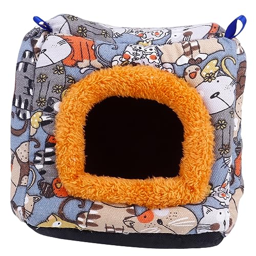 CORHAD Haustiernest Meerschweinchen-hängematte Versteck Haustier-schlafhaus Aus Canvas-Fleece Warm Atmungsaktiv Geeignet Für Hamster Frettchen Holländisches Couchbett von CORHAD