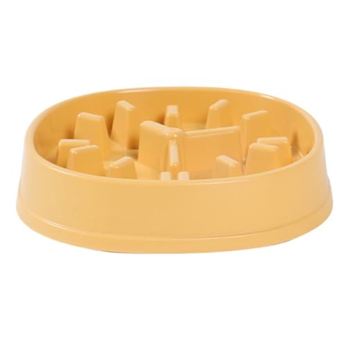 CORHAD 1stk Slow-Food-Bowl Haustier Verhindert Choke Bowl Hundeleckerli-Puzzle Anti-Choke-haustiernapf Katze Hund Schüssel Hundenapf Langsam Füttern Langsamer Katzennapf Plastik Yellow von CORHAD