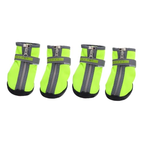 CORHAD Pet Skid Schuhe Hund 2 Paar Hundestiefel Warme Schuhe Für Outdoor Welpen Grün von CORHAD