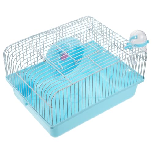 CORHAD 2 Sätze Hamsterkäfig Hamster käfig Hamster cage Kleintiertransportbox Kleintier-Reisebox Hamsterrattenversteck Papageienkäfig Haustier Kleines Hamsterhaus Igelhütte Plastik Blue von CORHAD