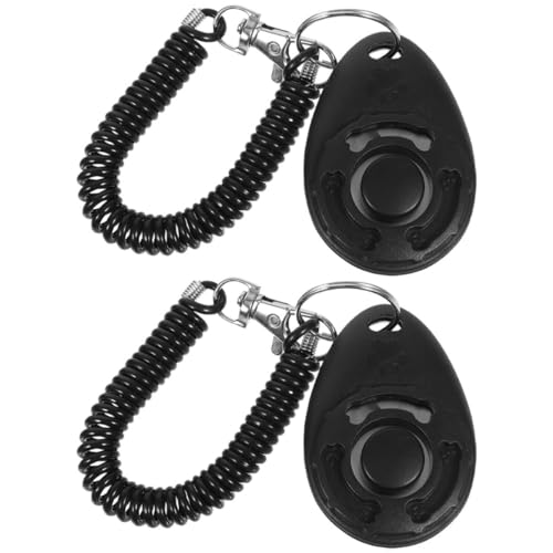 CORHAD 2 Stück Button Clicker Sound Trainer Pet Obedience Agility Training Tool Click Whistle Für Pet Puppy Dog Training Im Freien Tragbarer Hundeklicker von CORHAD