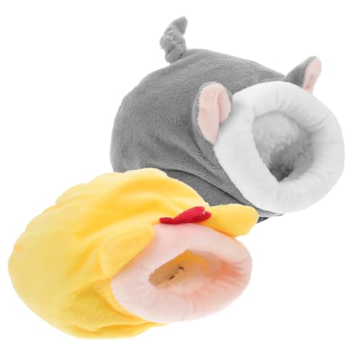 CORHAD 2er-Pack Meerschweinchen-höhlenbett Haustier-zubehör Gemütliches Warmes Fleece-Nest Für Hamster Kleintiere Versteck von CORHAD