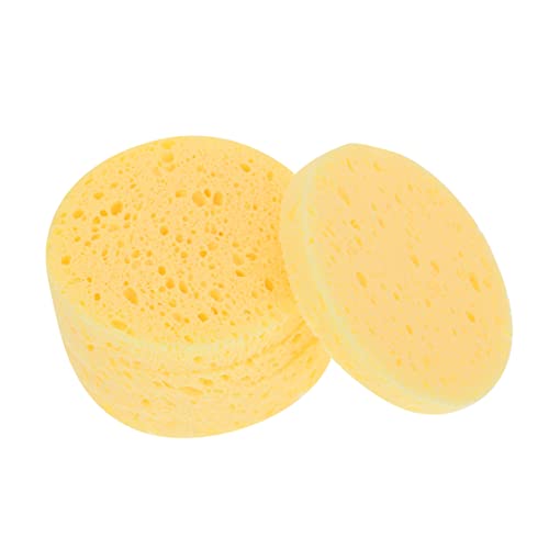 CORHAD 25St Krabbenfeuchtigkeitsschwamm Zubehör für Aquarienfilter natürlicher Meeresschwamm für Spielzeug hydramoist Make up Sponge runde Krabbenschwämme Einsiedlerkrebsschwämme Yellow von CORHAD