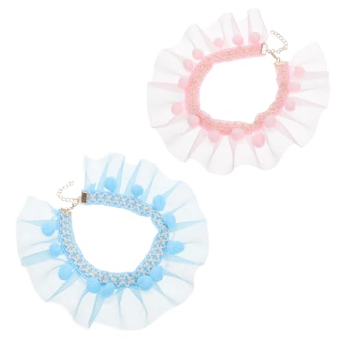 CORHAD 2St Haustierhalsband Kitten katzenhalsband Kätzchen- Welpenhalsband für dekorative Katzenhalsbänder Halsschmuck für Haustiere Polyester von CORHAD