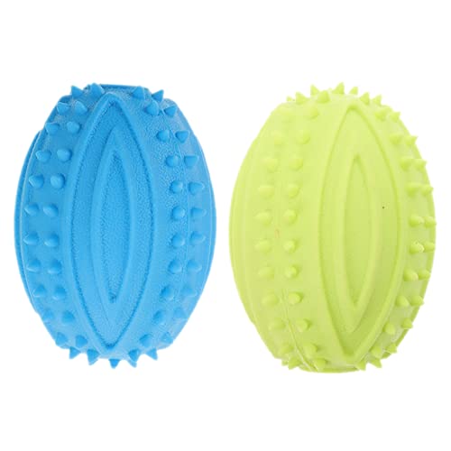 CORHAD 2pcs Hund Quietschende Spielzeug Welpe Gummi Quietschende Ball Welpe Kaut Spielzeug Gummi -zahnen Kugeln von CORHAD