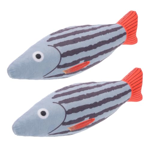 CORHAD 2pcs Simulation Fischspielzeug Kätzchen Katzenfische Kauen Spielzeugkatze Zähne Reinigung Spielzeugkätzchen Necken Spielzeug von CORHAD