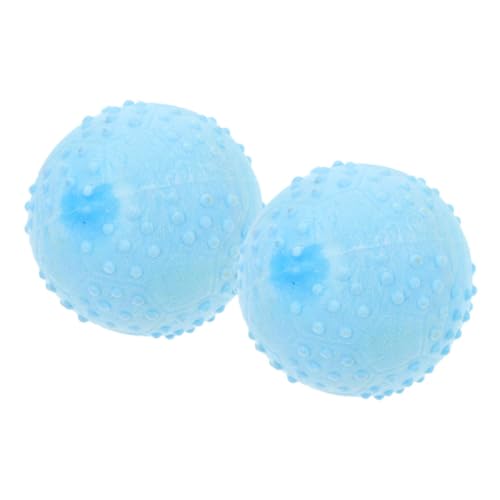 CORHAD 2st Hundespielzeugball Interaktives Spielzeug Für Hunde Kleiner Hundeball Kleines Hundespielzeug Schleifball Für Hunde Welpenball Hund Lustiges Spielzeug Mahlkugel Gummi Sky-Blue von CORHAD